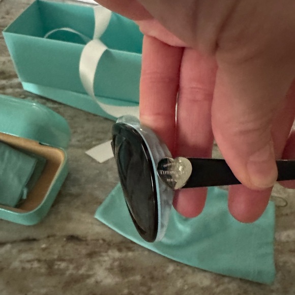 Tiffany & Co. Black and Blue Cat-Eye Sunglasses - Picture 5 of 13